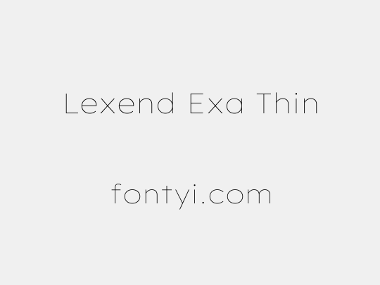 Lexend Exa Thin