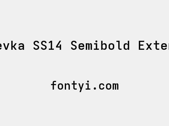 Iosevka SS14 Semibold Extended