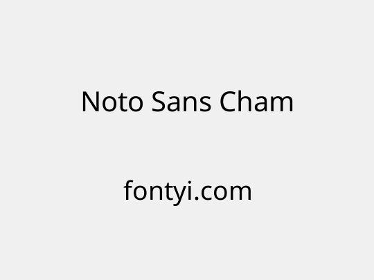 Noto Sans Cham