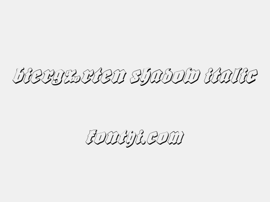 Bierg‰rten Shadow Italic