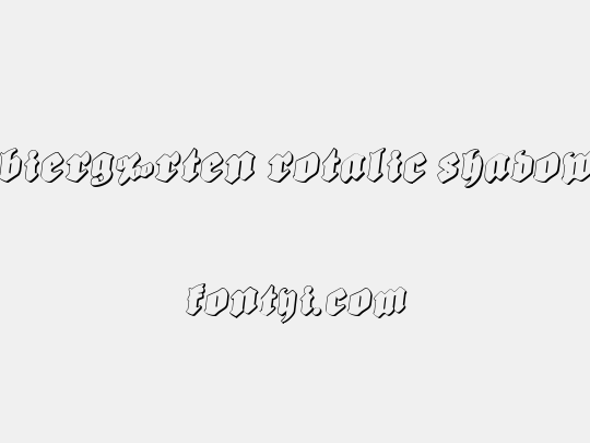 Bierg‰rten Rotalic Shadow