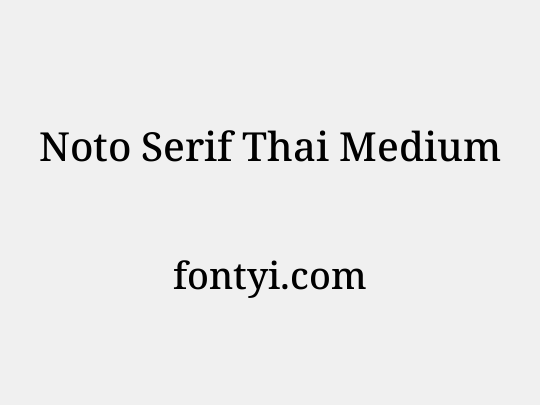 Noto Serif Thai Medium