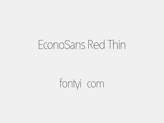 EconoSans Red Thin