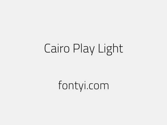 Cairo Play Light