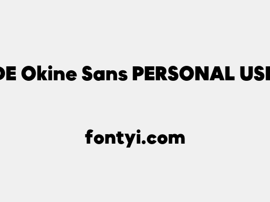 MADE Okine Sans PERSONAL USE Black