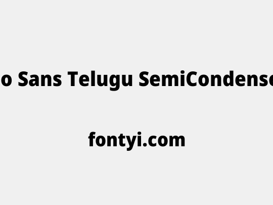 Noto Sans Telugu SemiCondensed Black