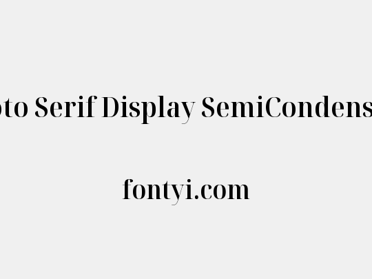 Noto Serif Display SemiCondensed SemiBold