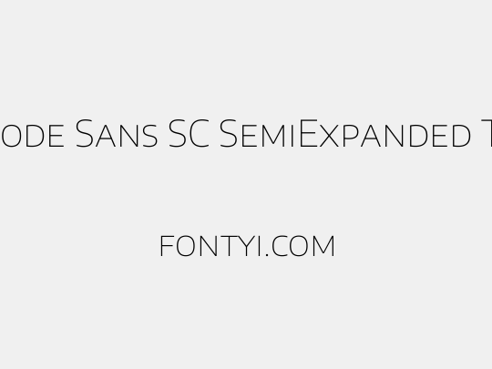 Encode Sans SC SemiExpanded Thin