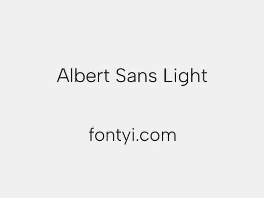 Albert Sans Light