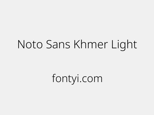 Noto Sans Khmer Light
