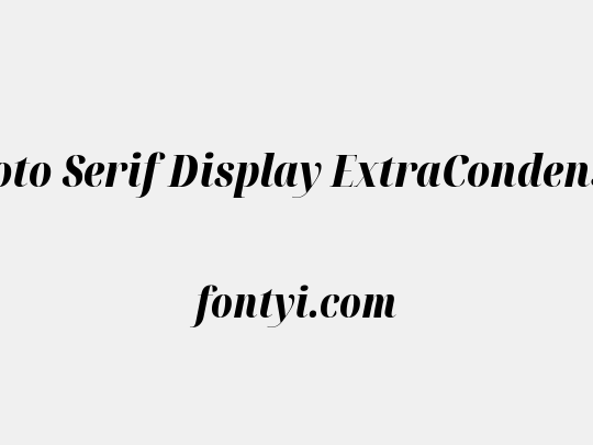 Noto Serif Display ExtraCondensed Black