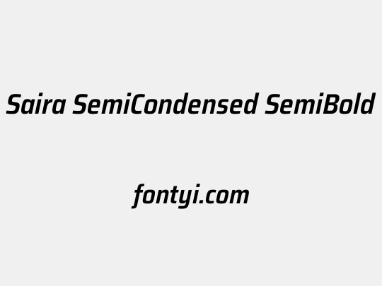 Saira SemiCondensed SemiBold