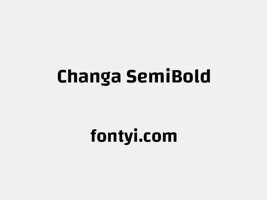 Changa SemiBold