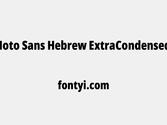 Noto Sans Hebrew ExtraCondensed Black