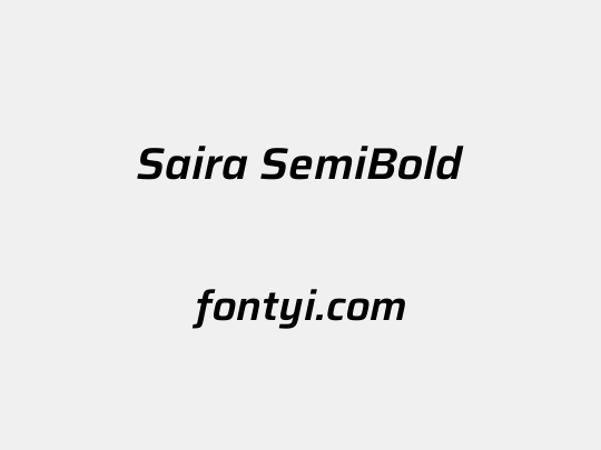 Saira SemiBold