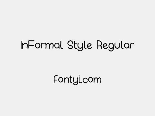 InFormal Style Regular