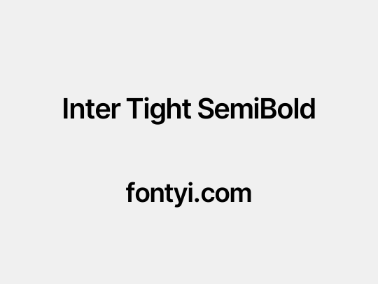 Inter Tight SemiBold