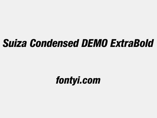 Suiza Condensed DEMO ExtraBold