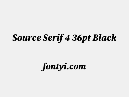 Source Serif 4 36pt Black