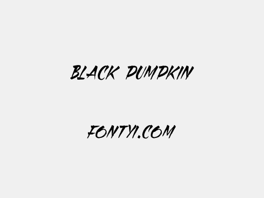 Black Pumpkin