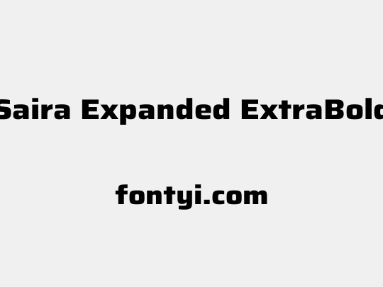 Saira Expanded ExtraBold