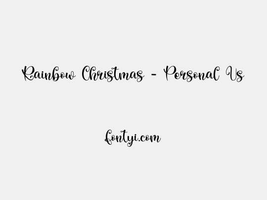 Rainbow Christmas - Personal Us