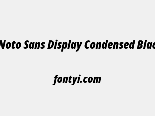 Noto Sans Display Condensed Black