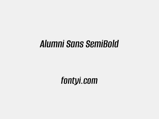 Alumni Sans SemiBold