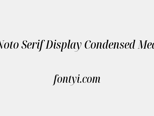 Noto Serif Display Condensed Medium