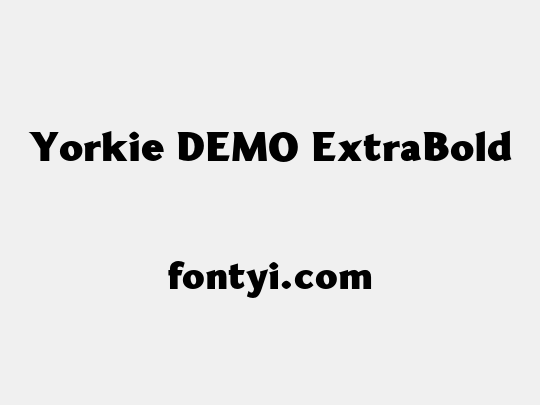 Yorkie DEMO ExtraBold