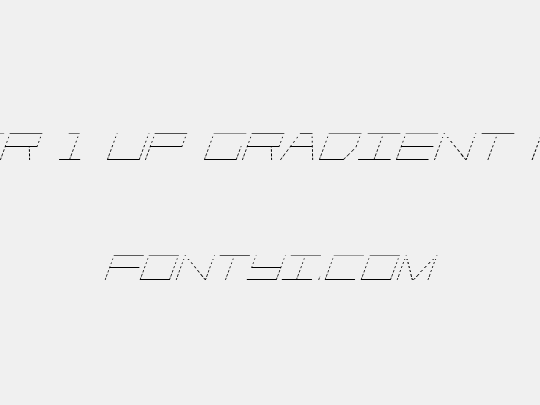 Player 1 Up Gradient Italic
