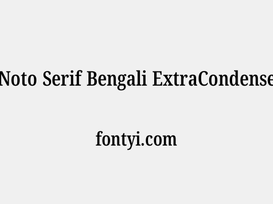 Noto Serif Bengali ExtraCondensed SemiBold