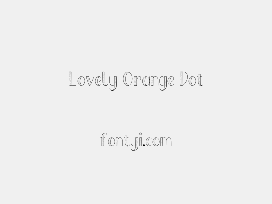 Lovely Orange Dot