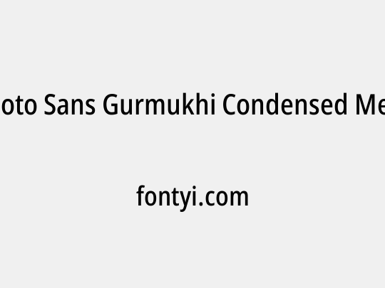 Noto Sans Gurmukhi Condensed Medium