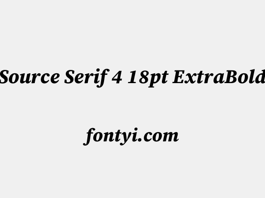 Source Serif 4 18pt ExtraBold