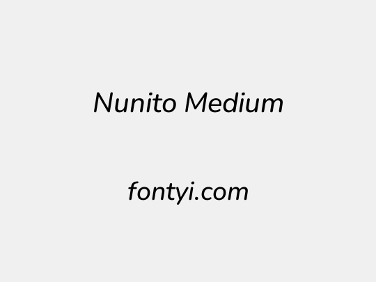 Nunito Medium