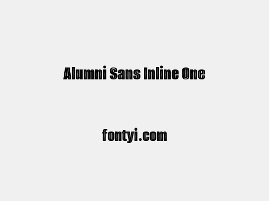 Alumni Sans Inline One