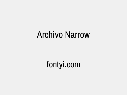 Archivo Narrow