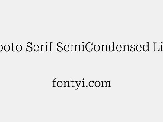 Roboto Serif SemiCondensed Light