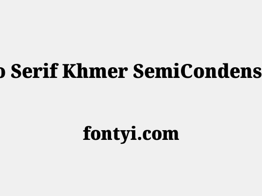 Noto Serif Khmer SemiCondensed Black