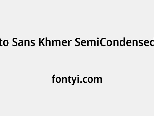 Noto Sans Khmer SemiCondensed SemiBold