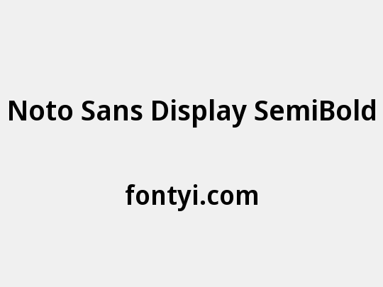 Noto Sans Display SemiBold