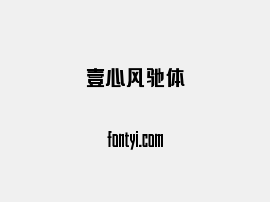 壹心风驰体
