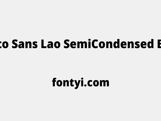 Noto Sans Lao SemiCondensed Black