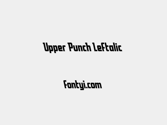 Upper Punch Leftalic