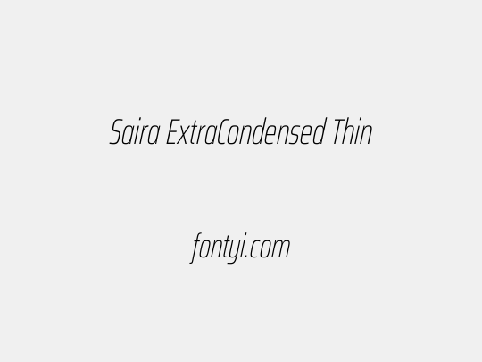 Saira ExtraCondensed Thin