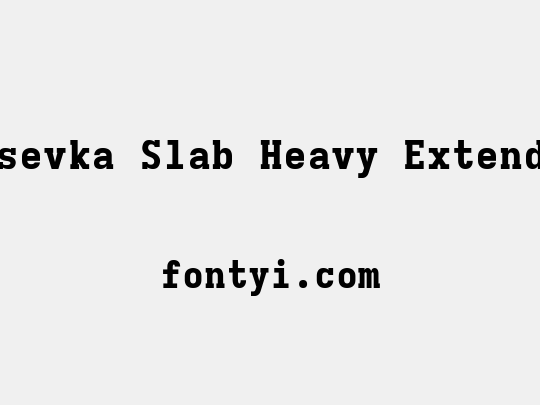 Iosevka Slab Heavy Extended
