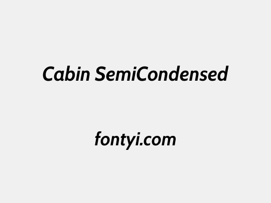 Cabin SemiCondensed
