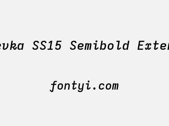 Iosevka SS15 Semibold Extended