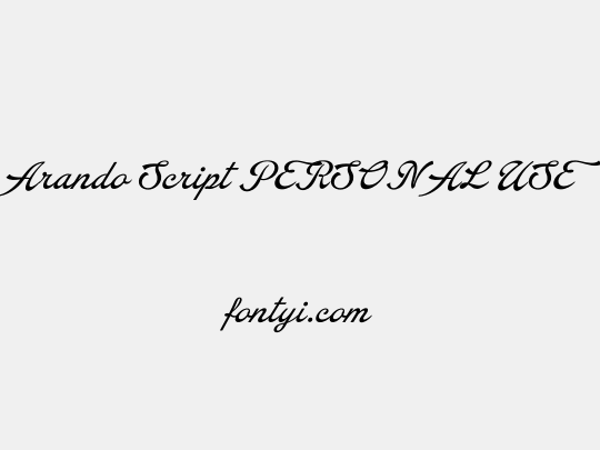 Arando Script PERSONAL USE